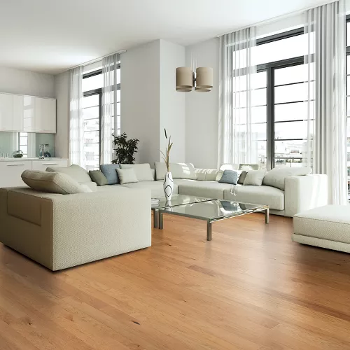 Mohawk TecWood Select Wood and Laminate Indian Peak Harvest Hickory living room