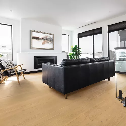 Mohawk TecWood Select Wood and Laminate Mod Revival Tapestry Oak living room