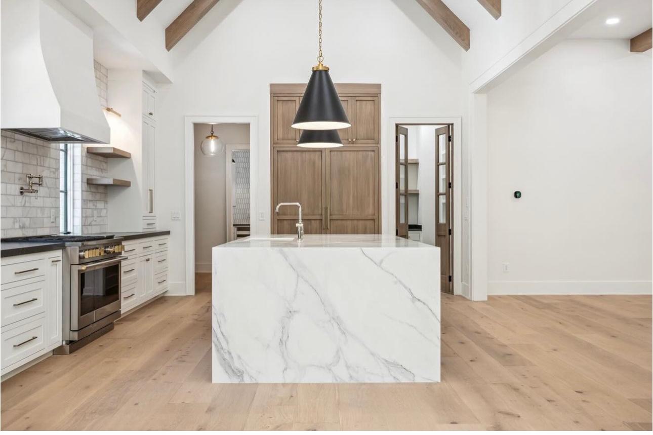 Charlotte stylish kitchen with beautiful wood flooring