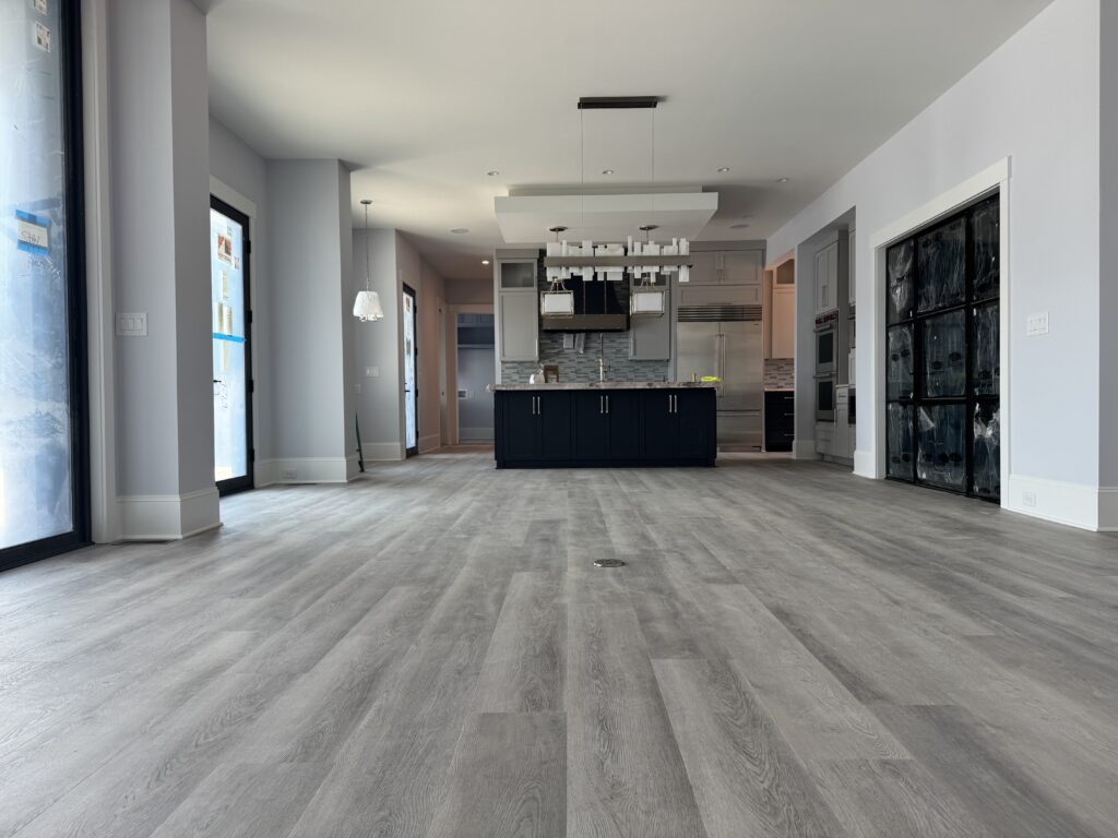 quality vinyl flooring installation up close in Charlotte by Fabricio Hardwood Floors