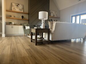 hardwood flooring installation in living room