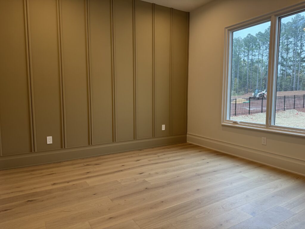 modern hardwood floor installed in Charlotte home