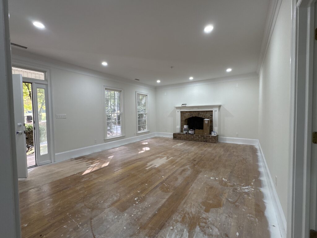 hardwood floor refinishing before