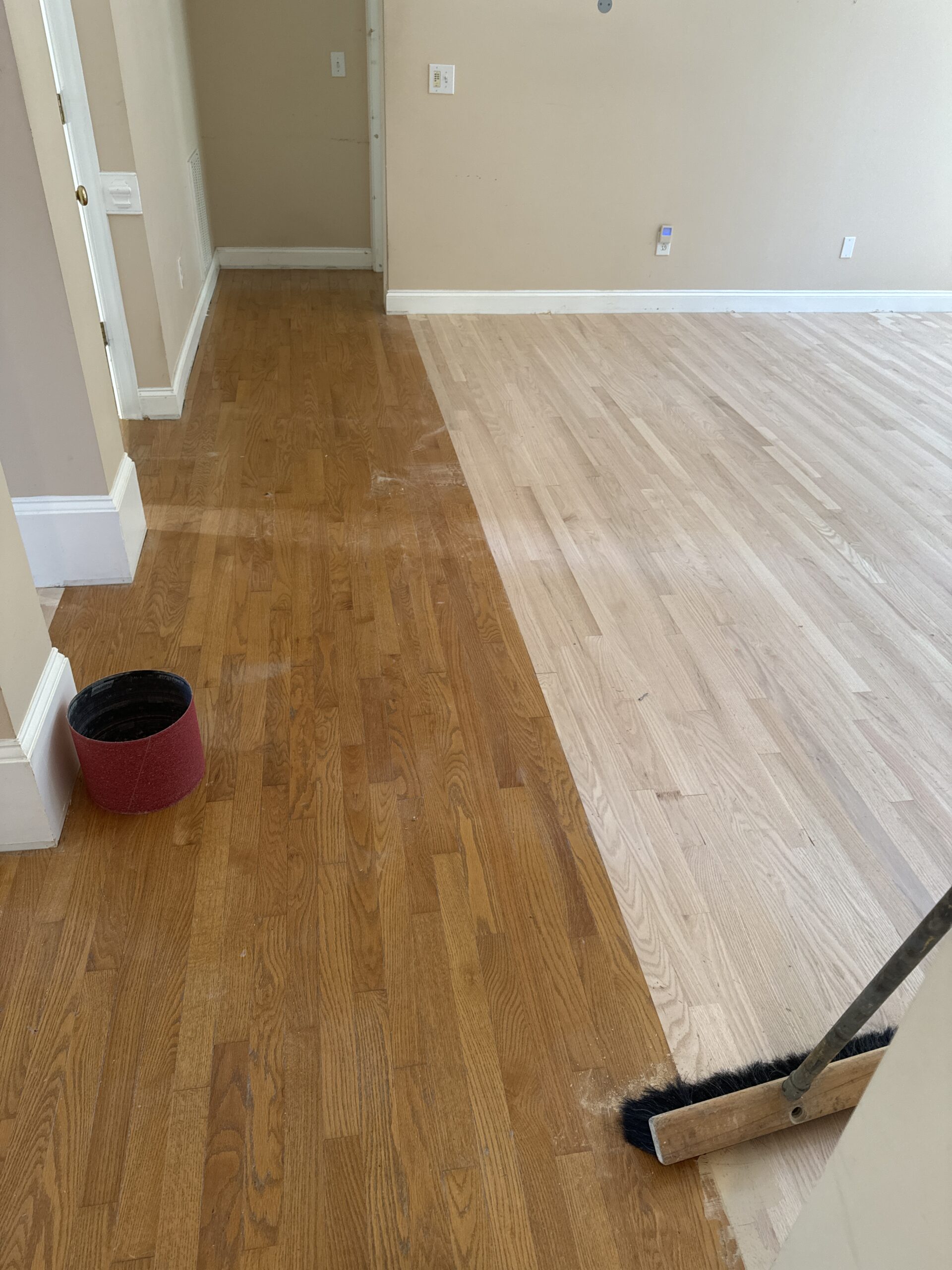 buffing and coating hardwood floors in Charlotte Fabricio Hardwood Floors